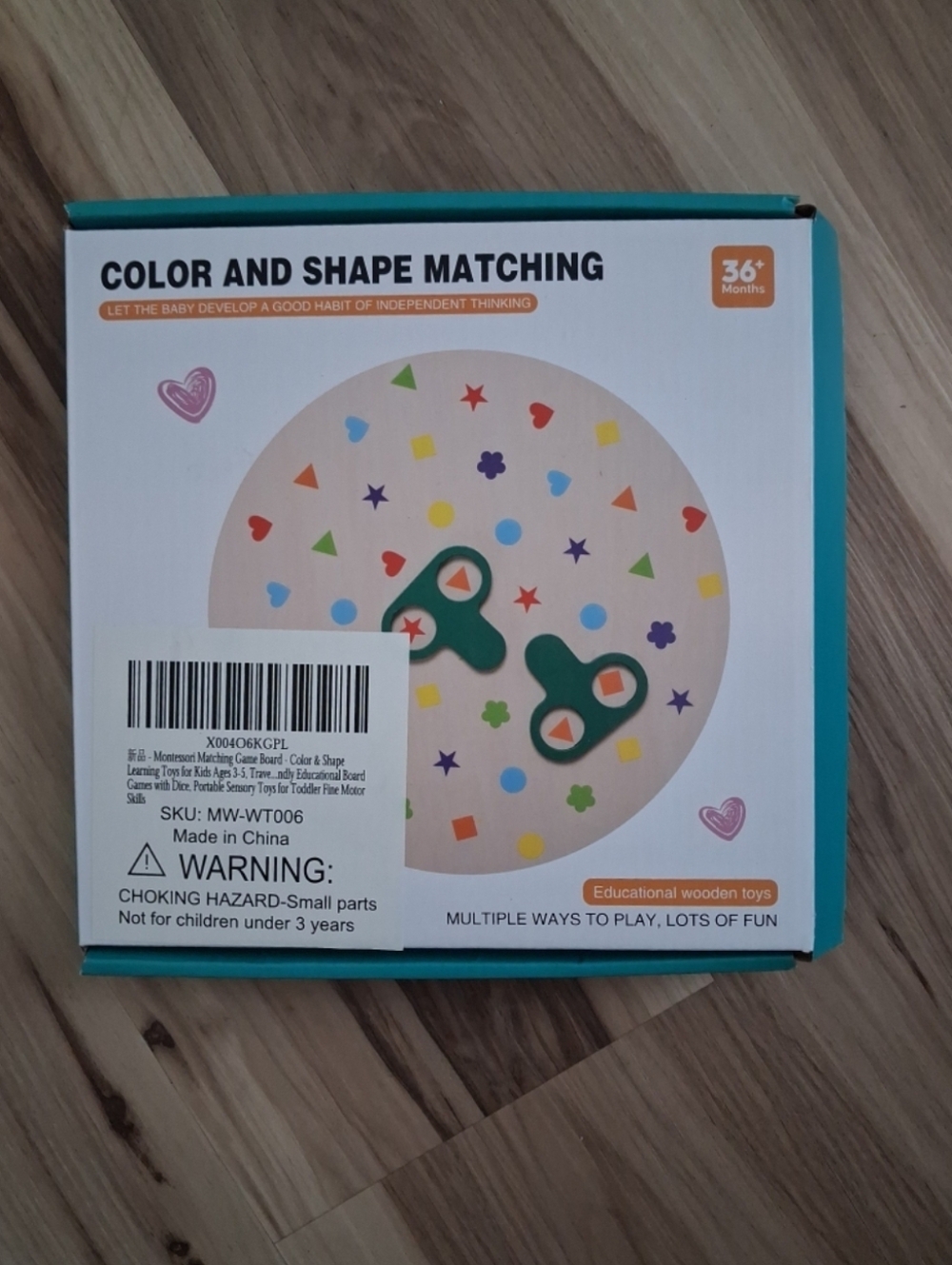 Color & Shape Matching Educational Wooden Toy